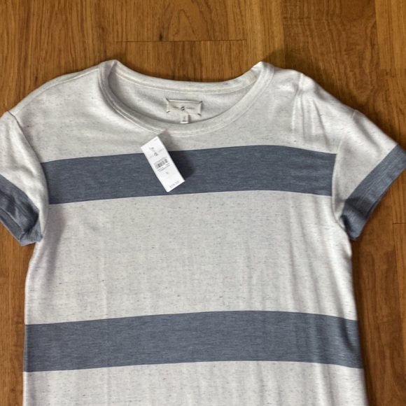 BNWT LOFT LOU & GREY striped shirt sleeve dress - Picture 2 of 12